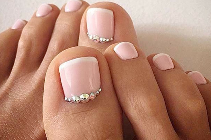 At-Home French Pedicure