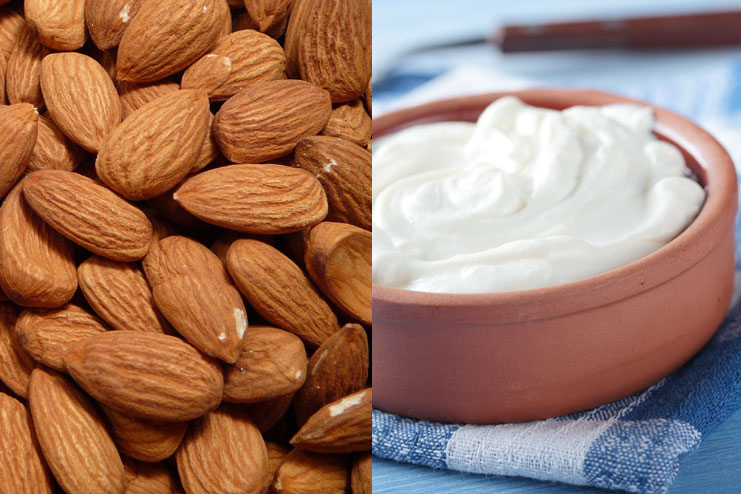 Almonds, And Yogurt Face Pack