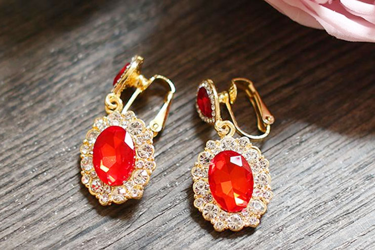 Crystal Beaded Colorful Earrings