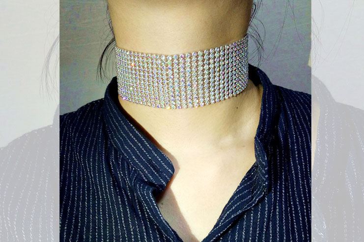 Rhinestone Choker Necklace