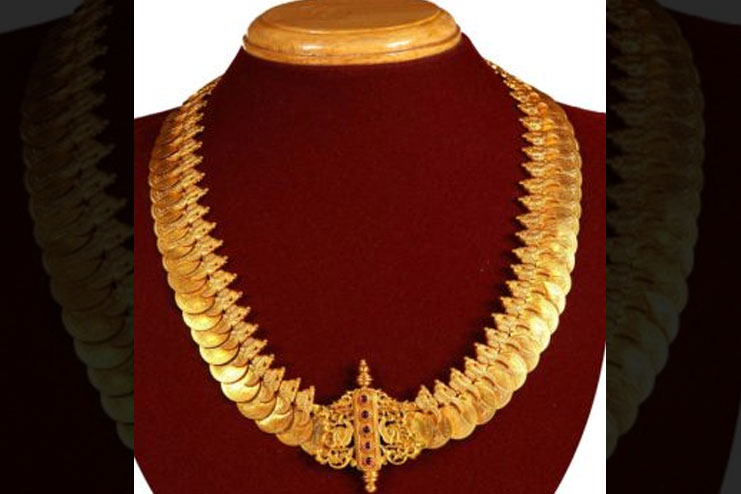 Gold Kasu Mala Bridal Jewelry