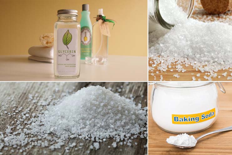 Baking Soda, Sea Salt, Epsom Salt And Glycerin