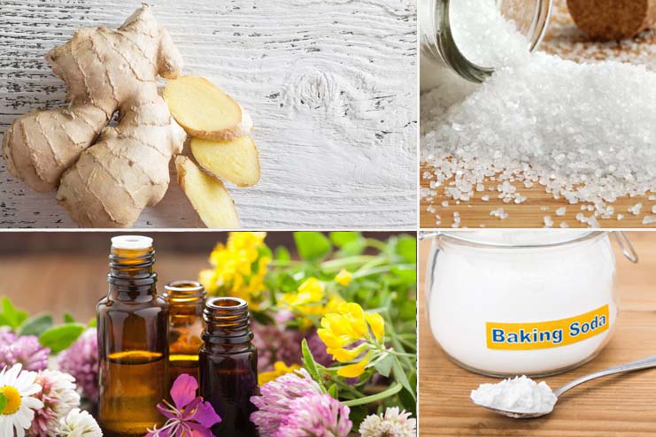 Baking Soda, Epsom Salt, Ginger Aromatherapy Oils