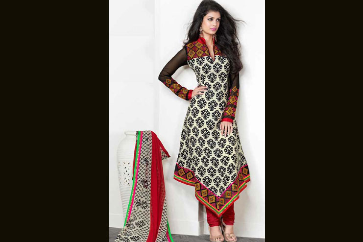 Fish Tail Churidar Salwar Suit Design