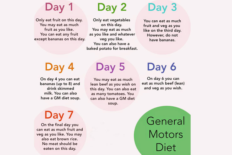 General Motors 7 Days Diet Chart