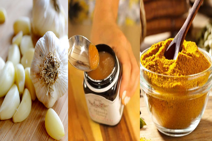 Garlic, Manuka Honey And Turmeric