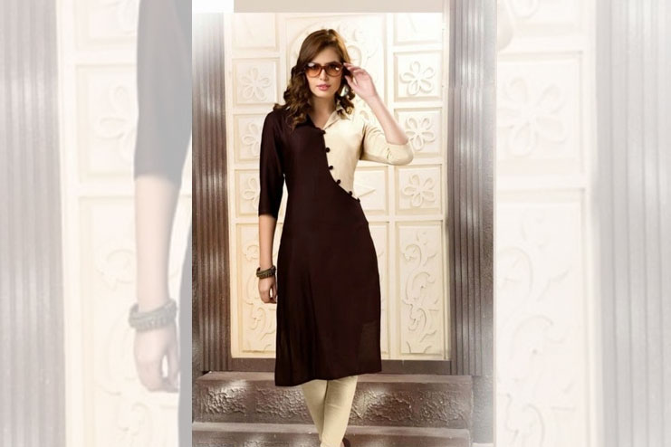 Black And White Latest Kurti Design