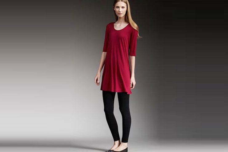 Red Tunic With Black Leggings