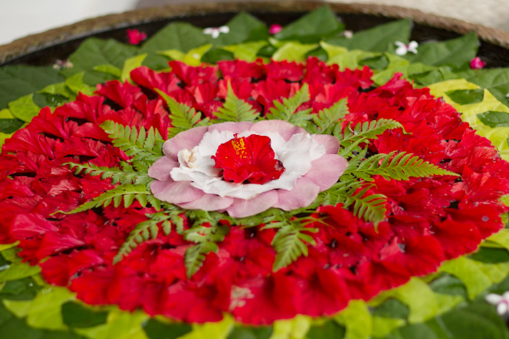 Floral and floating rangoli