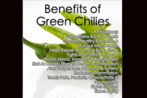 Green chilies help in improving moods