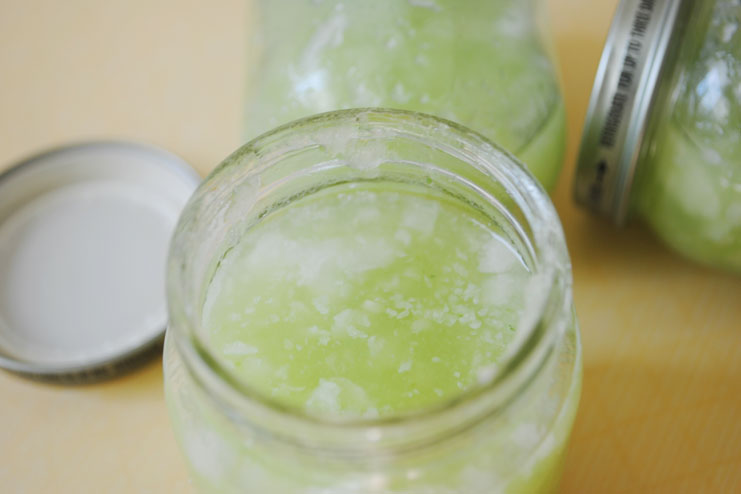 sanitized glass jar