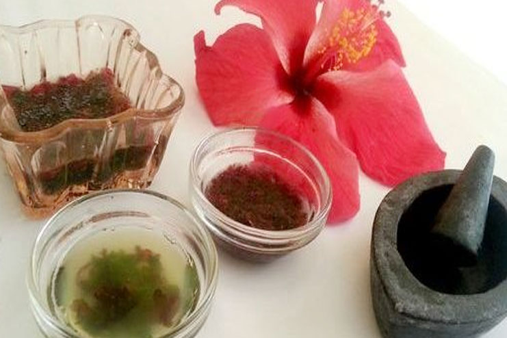 Hibiscus and fenugreek powder