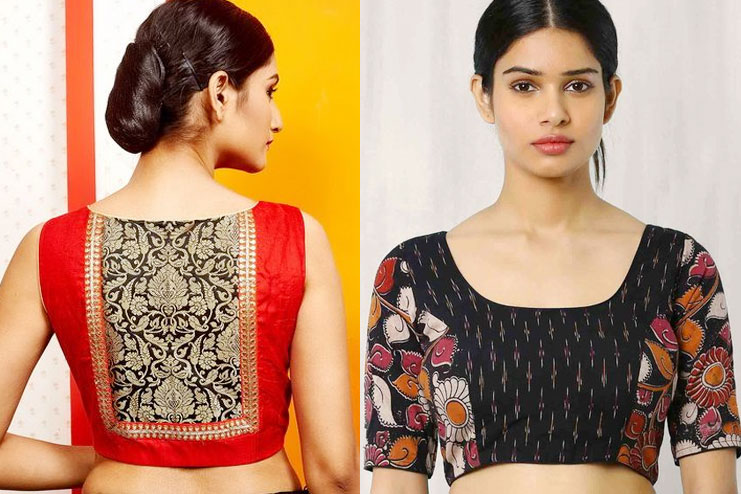 Kalamkari Yoke blouse