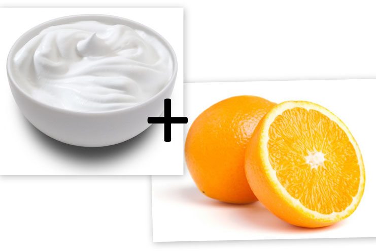 Orange peel and yogurt for skincare