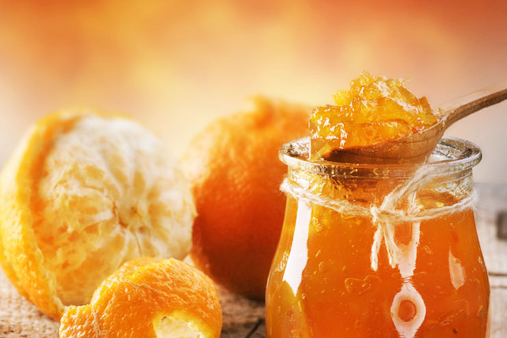 Orange peel and honey