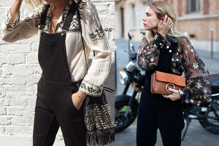 Bohemian twist to the Black Overalls
