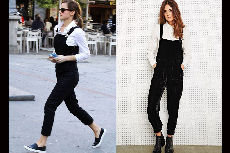 Black Overalls with a Shirt