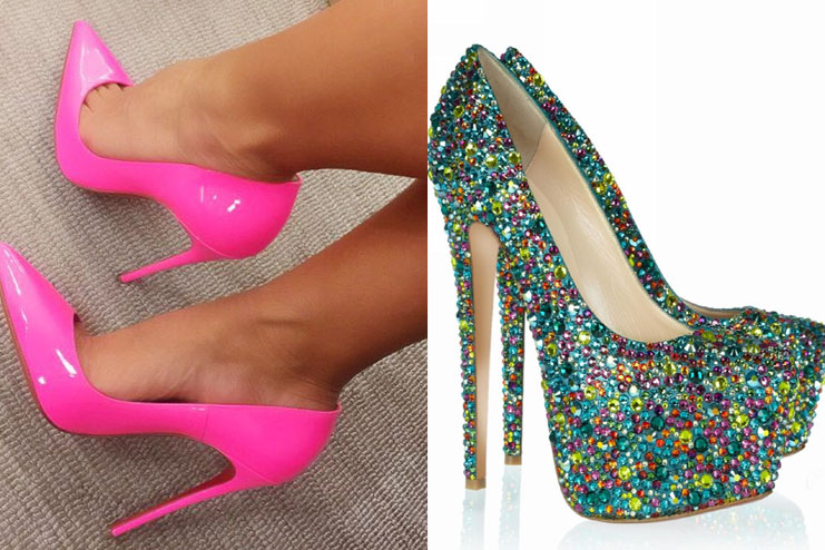 Shiny And Glittery Heels