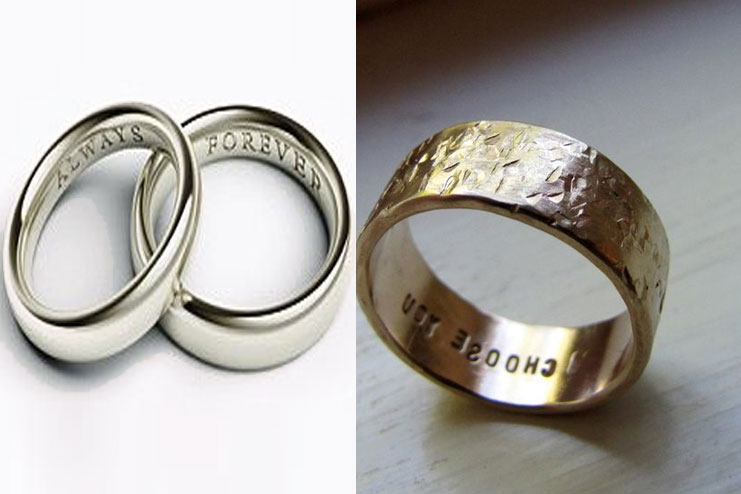 Rings engraved inside