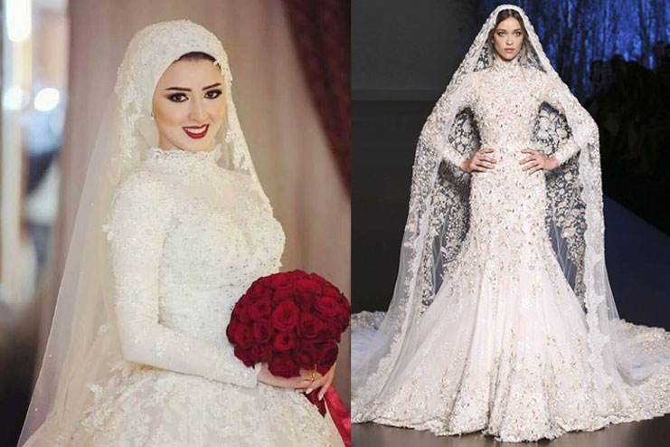 A dreamy white wedding Gown-Muslim wedding Dress Ideas