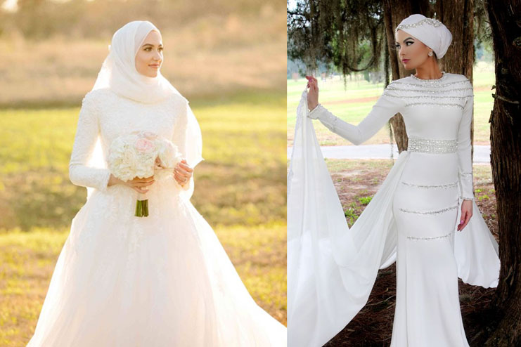 A dreamy white wedding Gown-Muslim wedding Dress Ideas