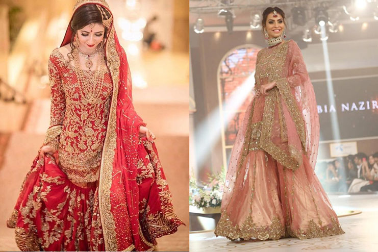 Heavy Bridal Sharara-Muslim wedding Dress Ideas