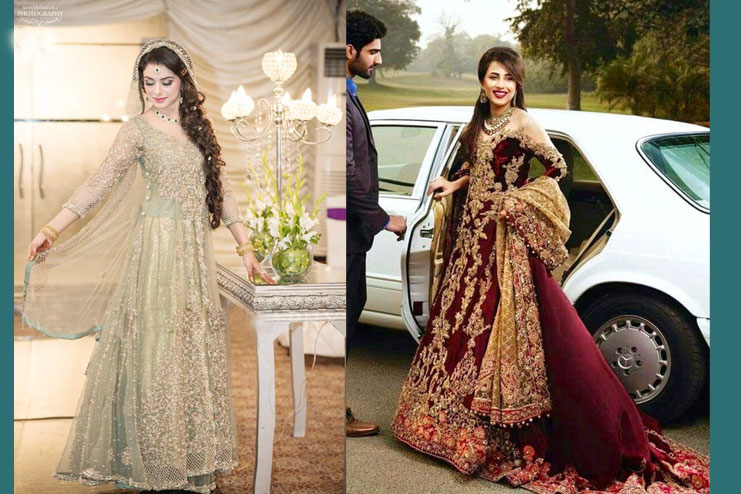 Anarkali with Embroidered grace-Muslim wedding Dress Ideas