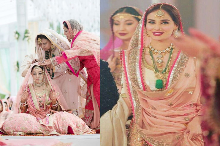 A pastel Bridal Wonder-Muslim wedding Dress Ideas