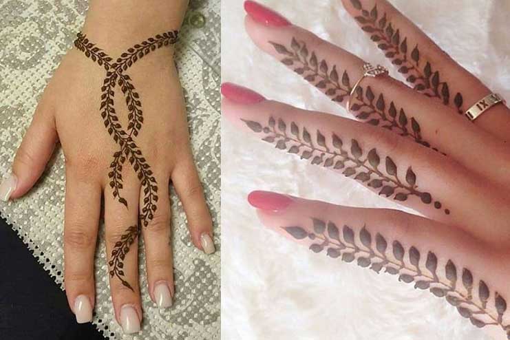 Mehndi-design-with-leaves