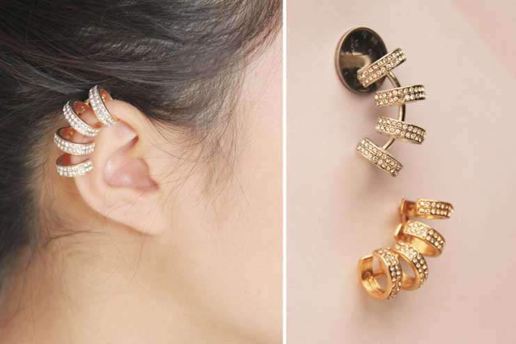 Multi-ring-ear-cuffs