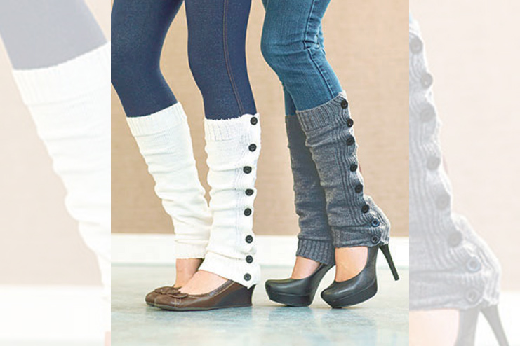 Leg warmers over jeans