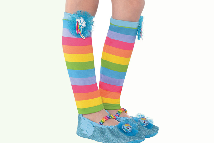 Multicoloured leg warmers