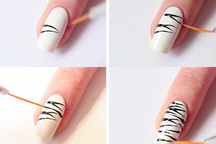 Nail-Art-with-stripes