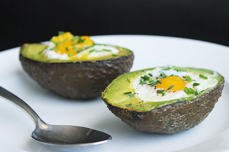 Avocado with egg