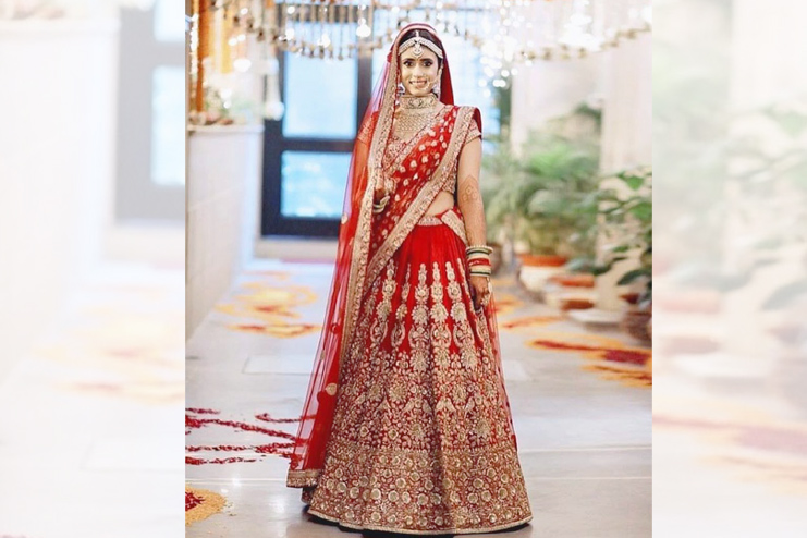 Red bridal lehengas