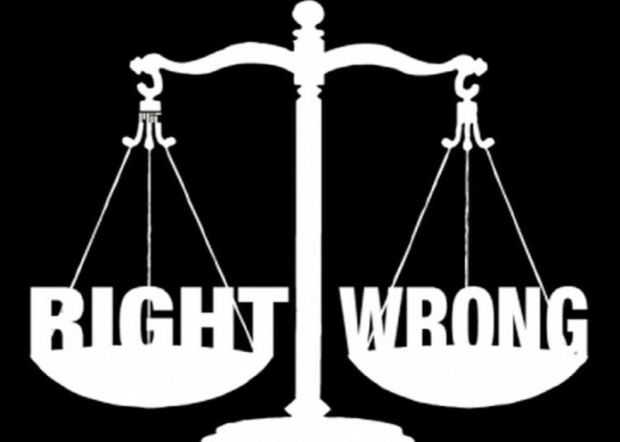 right and wrong