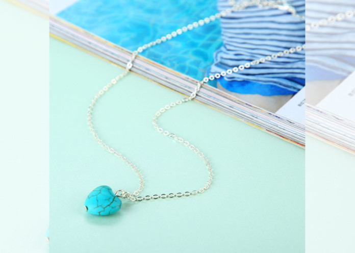 Turquoise colored accessories