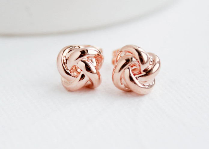 Rose gold earrings