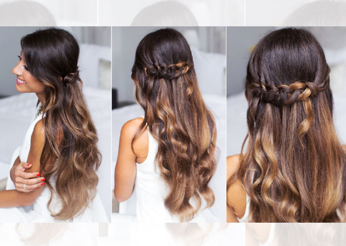 Waterfall braid hairstyles