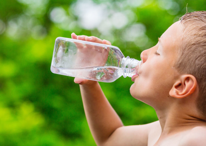 A water bottle