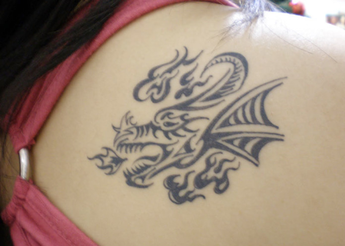 Tribal Dragon tattoo