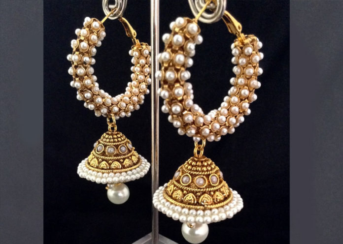 Pearly Ring Jhumkas