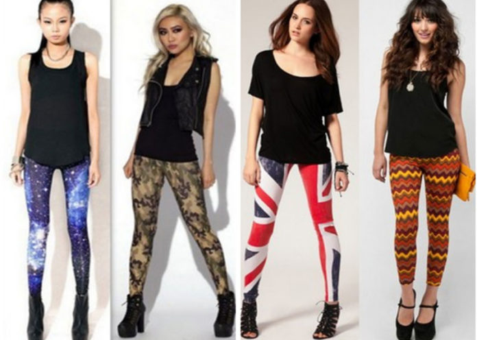 Fashionable Printed Jeggings