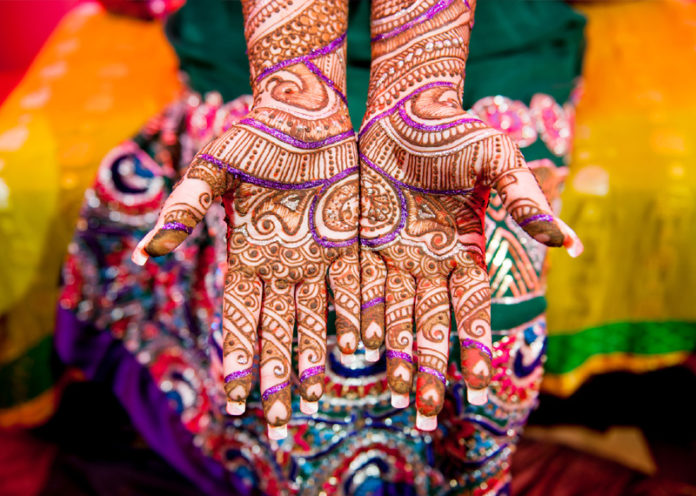 Coloured Mehendi Design