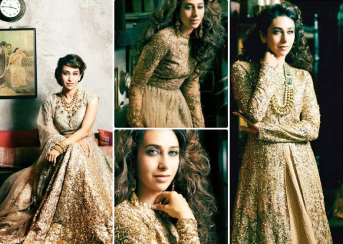 Gold Embellished Jacket Lehenga