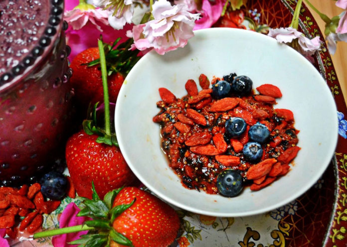 Blueberries and Gojiberries