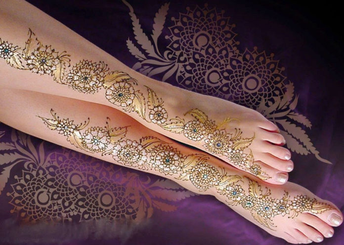 Mehndi Design For Leg