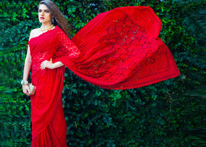 A Red Saree