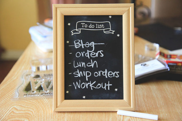 Chalk board to-do list frame