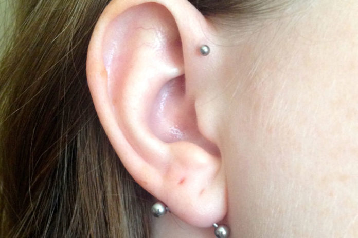 Transverse Lobe Piercing